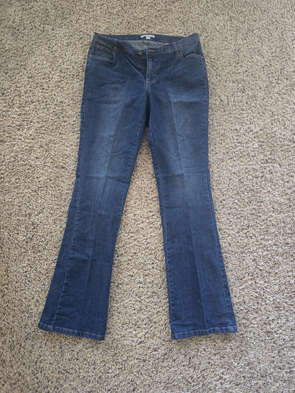 Woman Within Dark Blue Flare Jeans